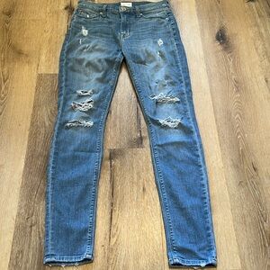 Hudson jeans Mid rise Nico Super Skinny Ankle 24 distressed